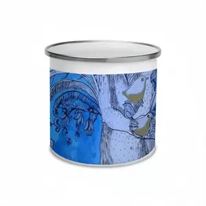 Drawing Ink - Blue Diva Enamel Mug