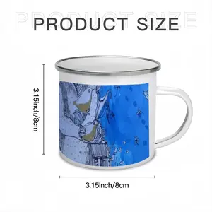 Drawing Ink - Blue Diva Enamel Mug