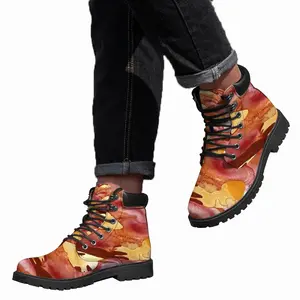 Men Ostrich Mid Top Boots