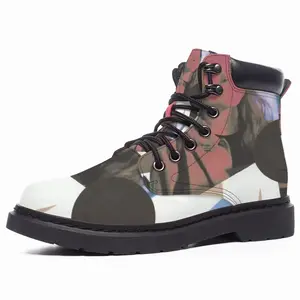 Men Geometry Girl Collage Mid Top Boots