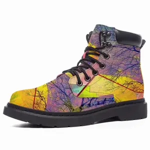 Men Yellow House Mid Top Boots