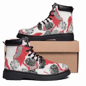 Men Skull Mid Top Boots