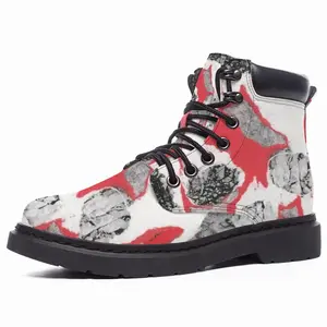 Men Skull Mid Top Boots