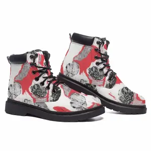 Men Skull Mid Top Boots