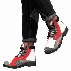 Men Collage Mid Top Boots