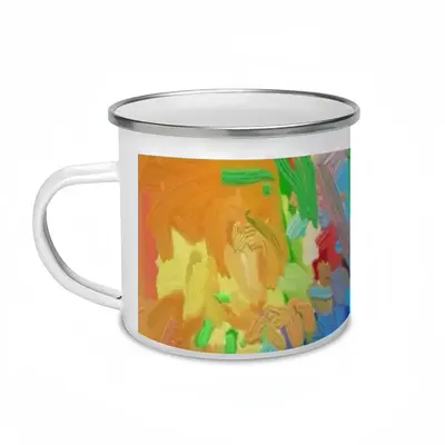 Digital Flowers Enamel Mug