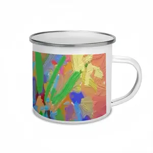 Digital Flowers Enamel Mug