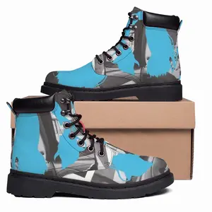 Men Blue Mid Top Boots