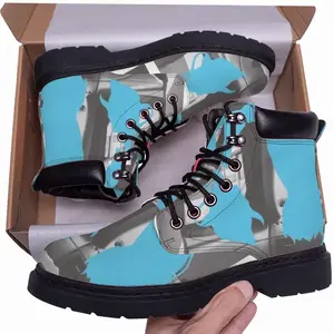 Men Blue Mid Top Boots