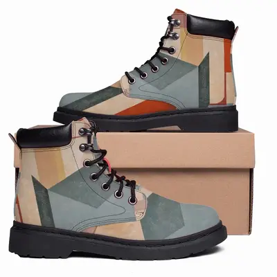 Men Light And Heavy Object Mid Top Boots