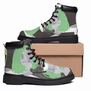 Men Green Mid Top Boots