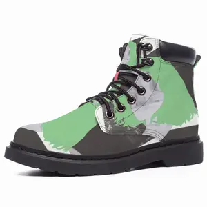 Men Green Mid Top Boots