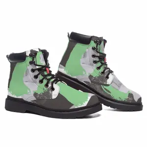 Men Green Mid Top Boots