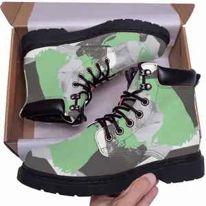 Men Green Mid Top Boots