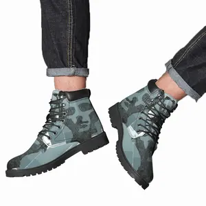 Men Grunge Mid Top Boots