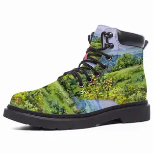 Men Rural Landscape Mid Top Boots