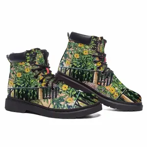 Men Sunflowers New York City Mid Top Boots