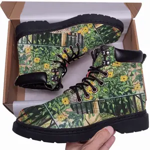 Men Sunflowers New York City Mid Top Boots