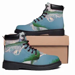 Men Mountain Landscape Mid Top Boots