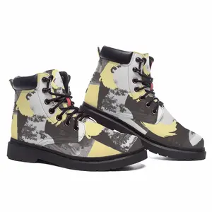 Men Yellow Mid Top Boots