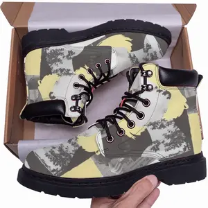 Men Yellow Mid Top Boots