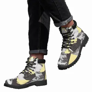 Men Yellow Mid Top Boots