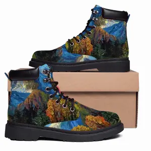 Men High Mountains Landscape Mid Top Boots