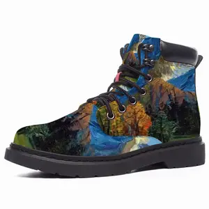 Men High Mountains Landscape Mid Top Boots