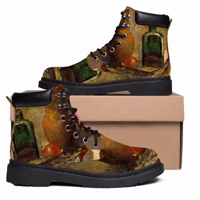 Men Still Life With Fish Impressionism Realism Mid Top Boots