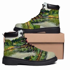 Men Shallow Pond Landscape Mid Top Boots