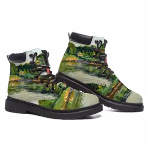 Men Shallow Pond Landscape Mid Top Boots