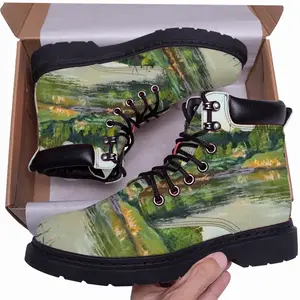 Men Shallow Pond Landscape Mid Top Boots