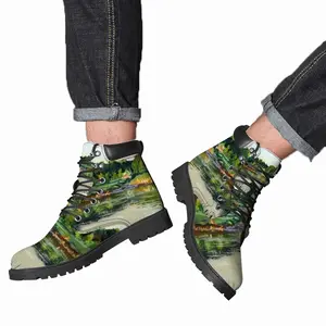 Men Shallow Pond Landscape Mid Top Boots