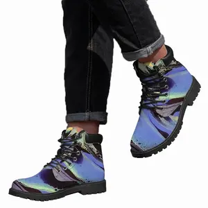 Men Purple Moments Mid Top Boots