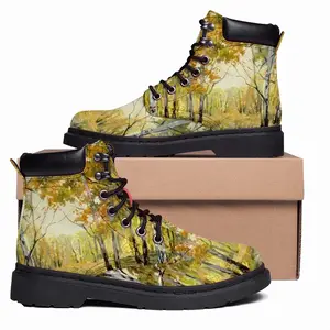 Men Birch Tree Forest Trail Mid Top Boots