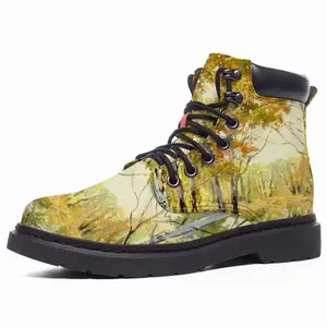 Men Birch Tree Forest Trail Mid Top Boots