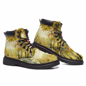 Men Birch Tree Forest Trail Mid Top Boots