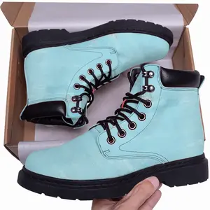 Men Blue Shoes Mid Top Boots