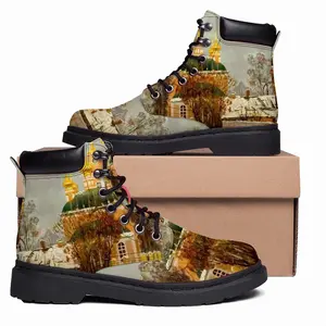 Men Russian Orthodox Church With Golden Domes Mid Top Boots