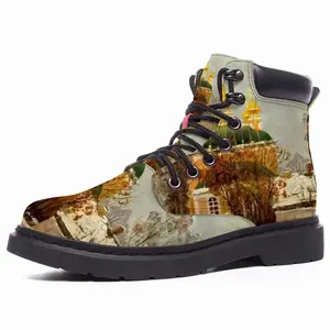 Men Russian Orthodox Church With Golden Domes Mid Top Boots