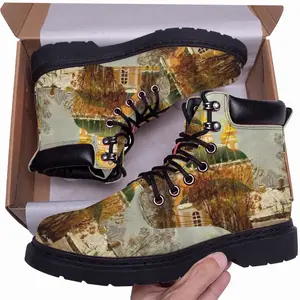 Men Russian Orthodox Church With Golden Domes Mid Top Boots