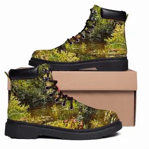 Men River Sunny Landscape Mid Top Boots