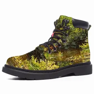 Men River Sunny Landscape Mid Top Boots