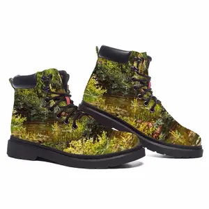 Men River Sunny Landscape Mid Top Boots