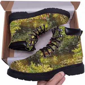 Men River Sunny Landscape Mid Top Boots