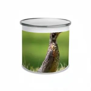 Bird In High Park Grass Enamel Mug