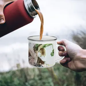 Birds Nest And Flying People Enamel Mug