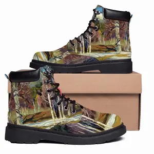 Men Spring Landscape Nature Mid Top Boots