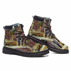 Men Spring Landscape Nature Mid Top Boots