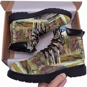 Men Spring Landscape Nature Mid Top Boots